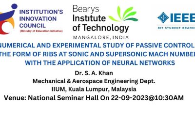 International Expert Dr. SA Khan Presents Groundbreaking Research on Passive Control Using Ribs