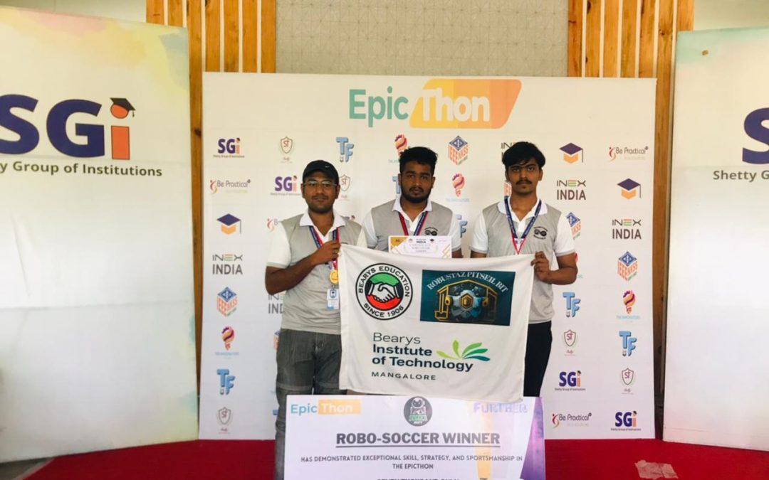 BIT Students Bag the 1st Prize at State Level Robosoccer Competition, Kalaburgi