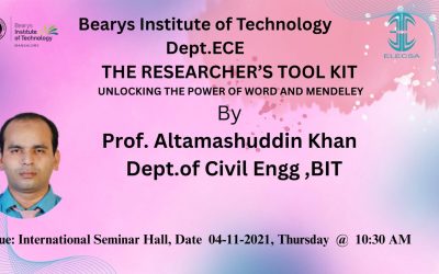 Workshop  on The Researcher’s Tool Kit