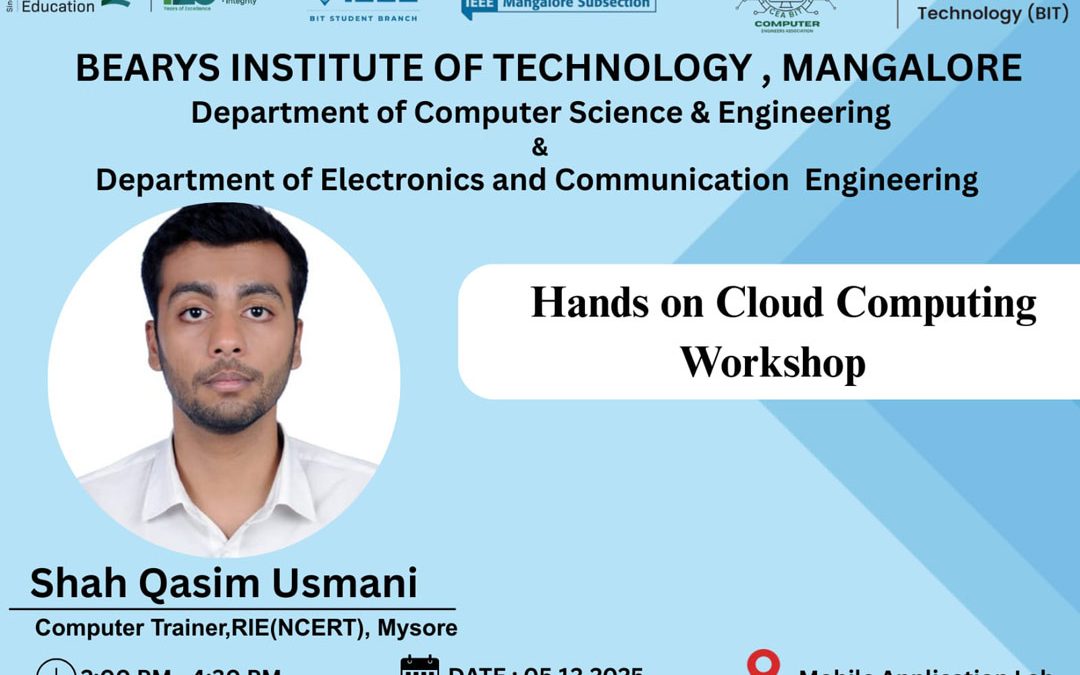 Hands-on Cloud Computing Workshop Organized at Bearys Institute of Technology