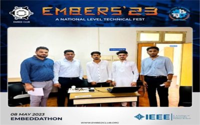 “Embers’23” – National level Embeddathon and Project Exhibition on 7th and 8th May 2023