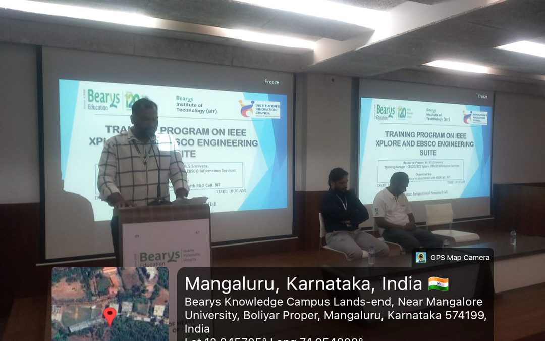 Training program on IEEE Xplore, EBSCO engineering suite held at BIT