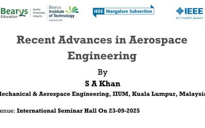 BIT Hosts Technical Session on Recent Advances in Aerospace Engineering