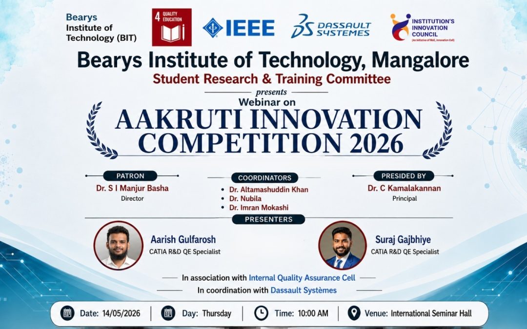 Bearys Institute of Technology Organises Webinar on “AAKRUTI INNOVATION COMPETITION 2026”