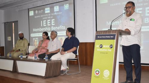 Invited talk on Benefits of IEEE Membership at Bearys Institute of Technology