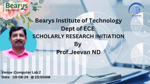 Scholarly research initiation by Prof. Jeevan