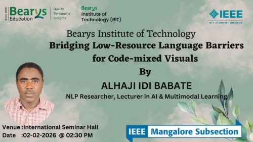 Session on bridging low-resource language barriers held at BIT ECE