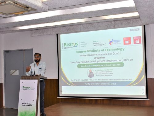 Bearys Institute of Technology Organized Two-Day Faculty Development Program on Mentoring Excellence