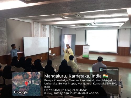 Dr. Ashritha Salian addressing the students