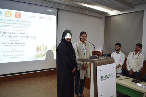 BIT Mechanical Engineering Dept conducts workshop on "Raising Capital and Finance Management for Startups